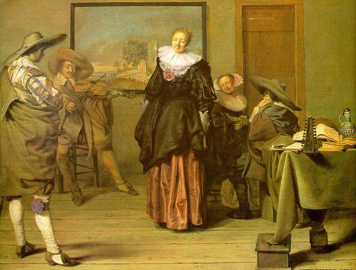CODDE, Pieter The Dancing Lesson oil painting image